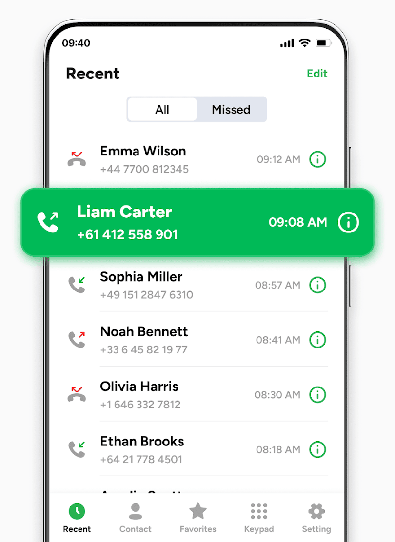 Call History & Logs